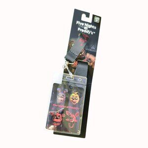 Five Nights At Freddys Freddy Black Lanyard & Badge Holder